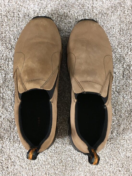 Merrell Jungle Moc Nubuck Slip On Shoes Mens Size 9.5 W Wide Brown J63839W